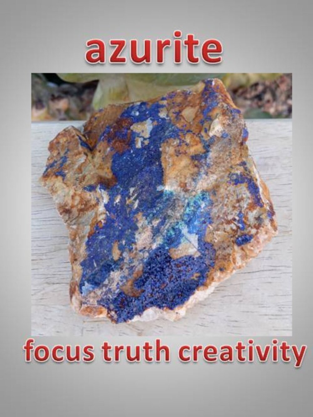 AZURITE crystal stone mineral rock 07 COMMUNICATION focus CHAKRA